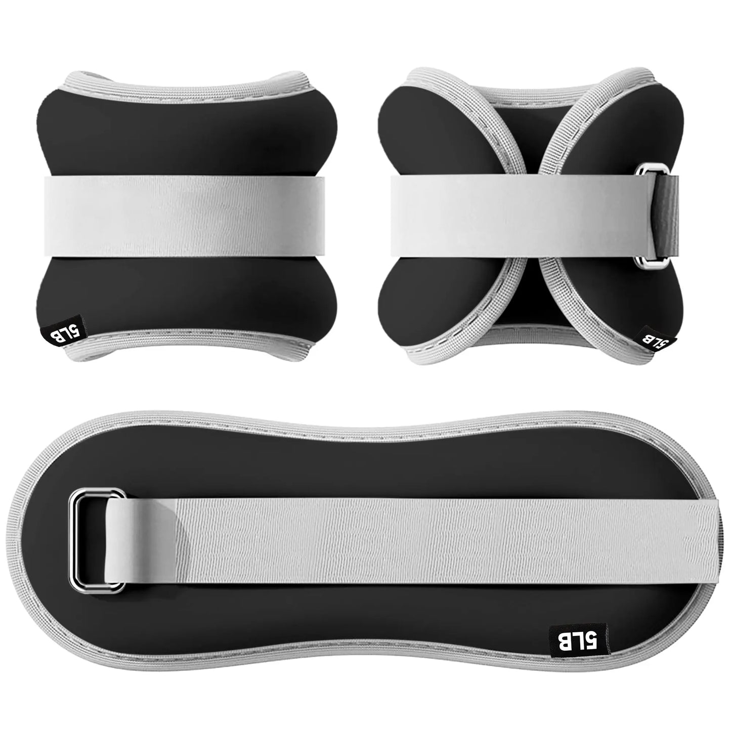 Adjustable Weighted Ankle Straps (1/2/3/5 Lbs)