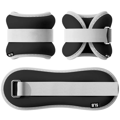 Adjustable Weighted Ankle Straps (1/2/3/5 Lbs)