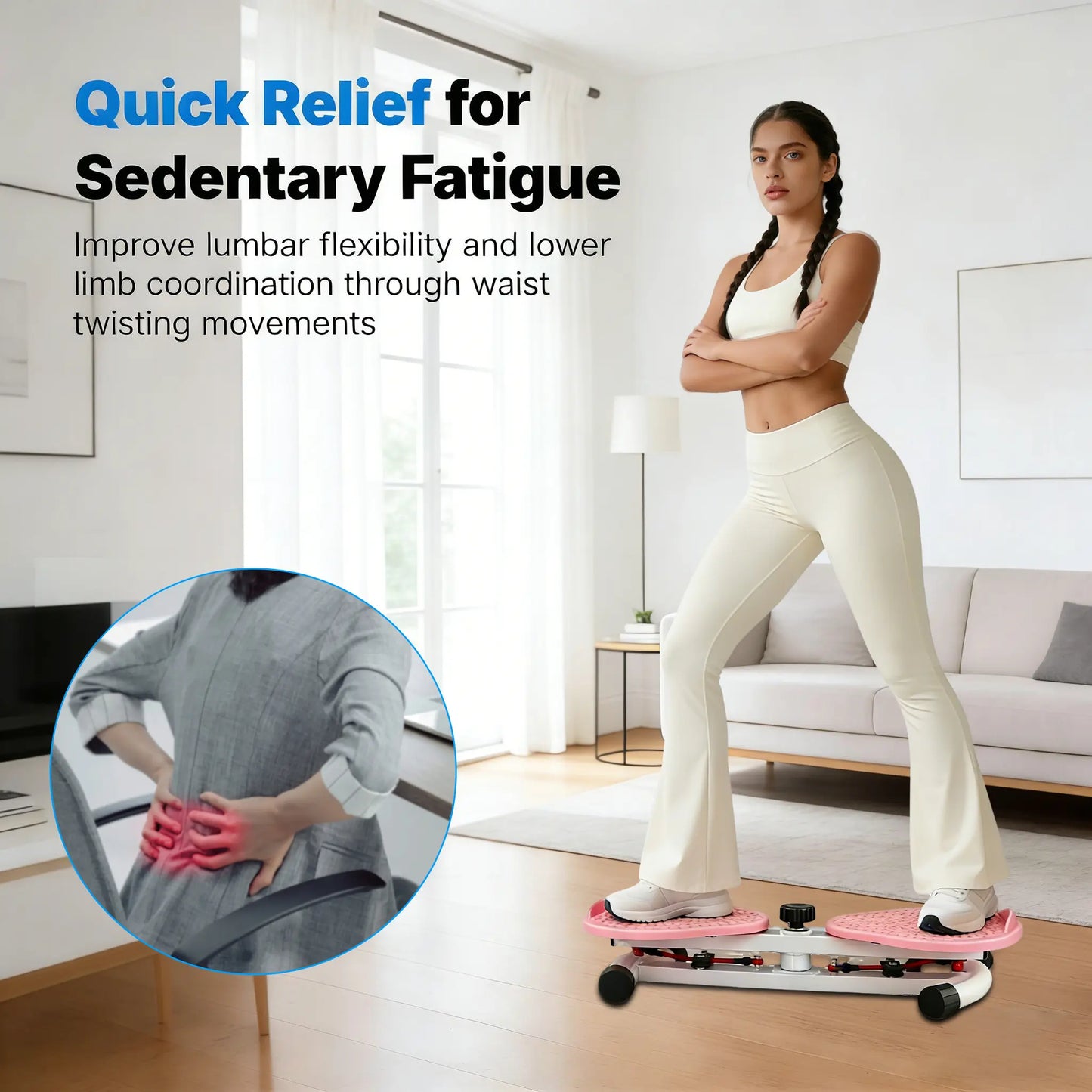 Ranbro Waist Twist Machine with Resistance Bands