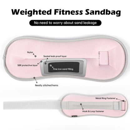 Adjustable Weighted Ankle Straps (1/2/3/5 Lbs)