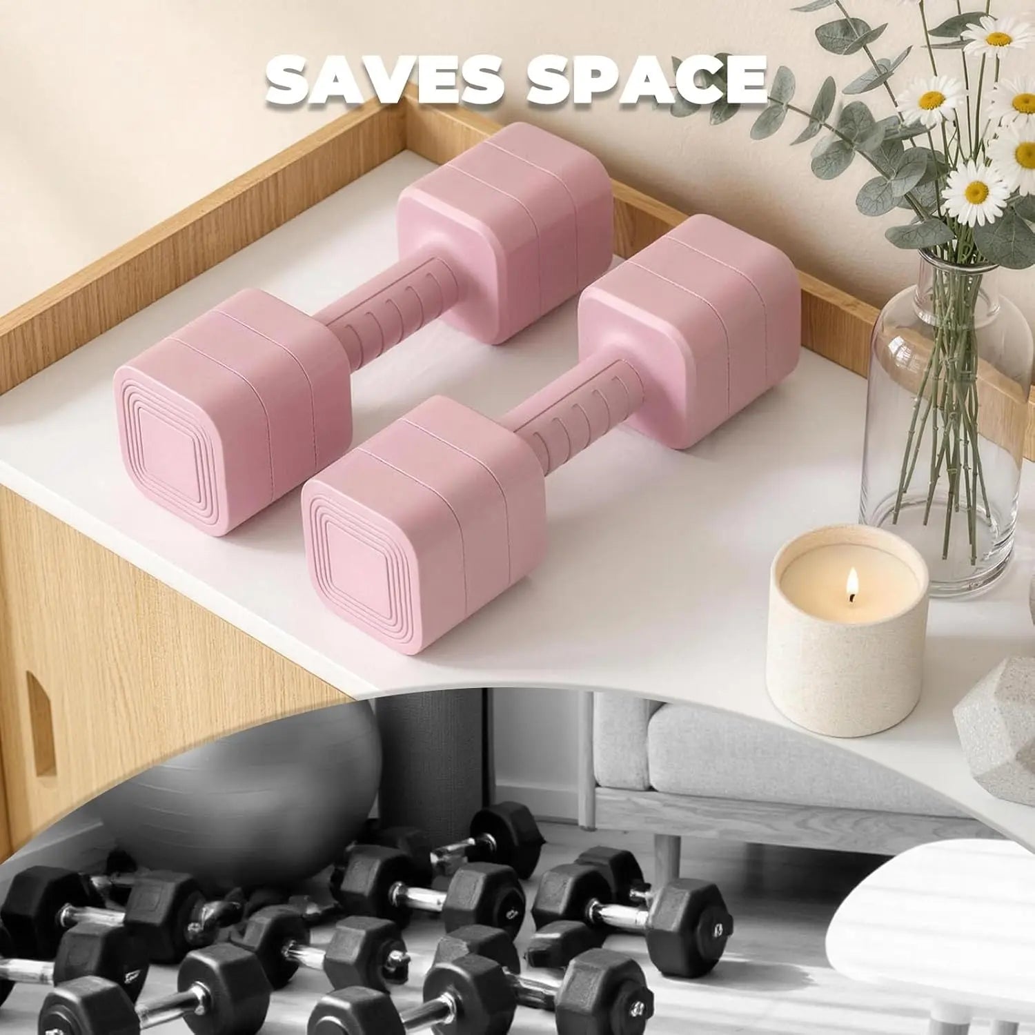 3-In-1 Adjustable Home Gym Dumbbell Set