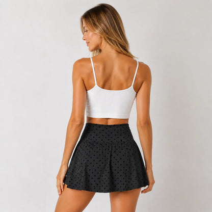 Women's Solid Low Rise Sport Skirt - Casual Fitness Yoga Skort with Anti-Exposure Design for Outdoor Tennis and Workouts, Versatile Athletic Half-Length Skirt